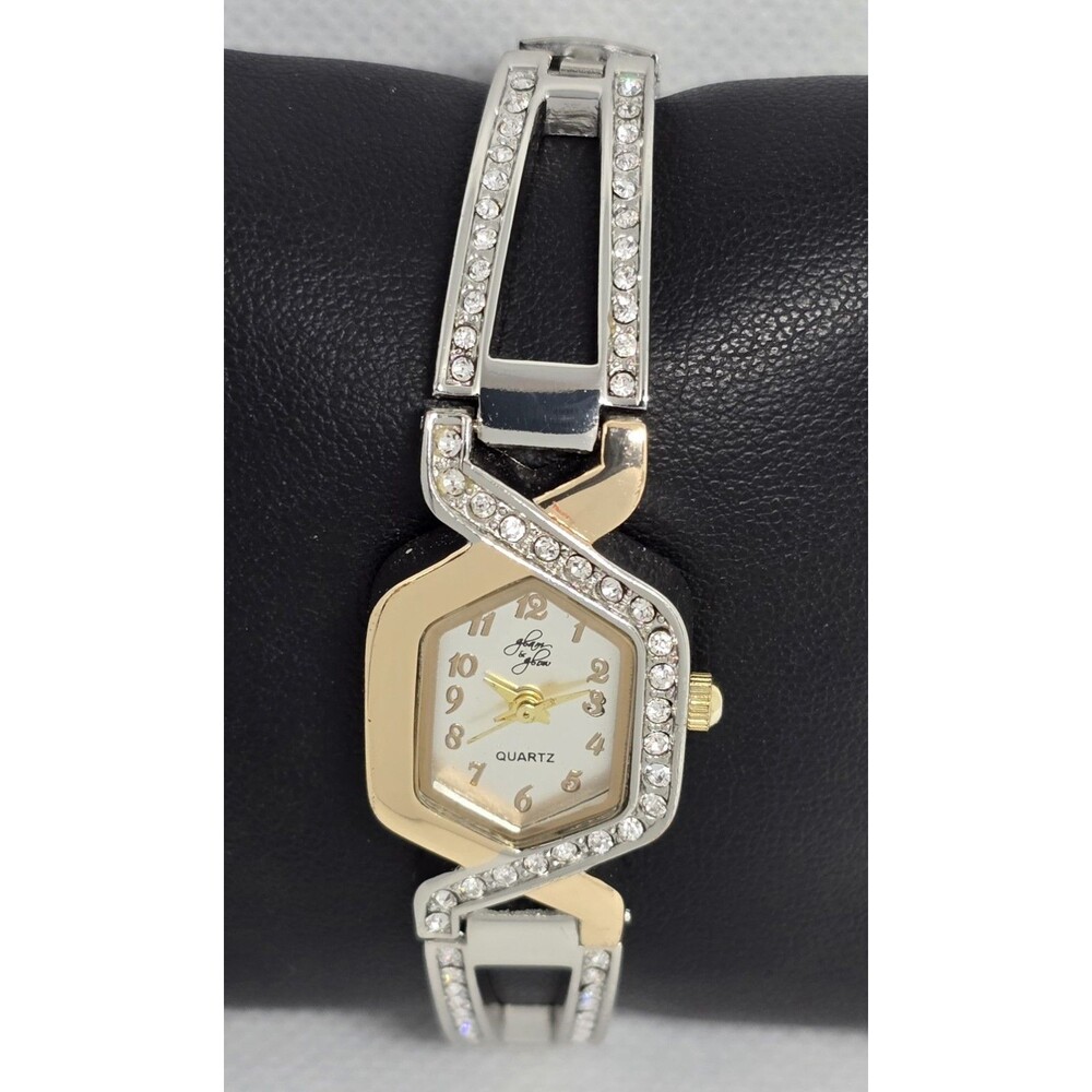 Women's Glam & Glam White Dial Two Tone Gold Silver Expansion Band Watch 11 - Picture 4 of 8